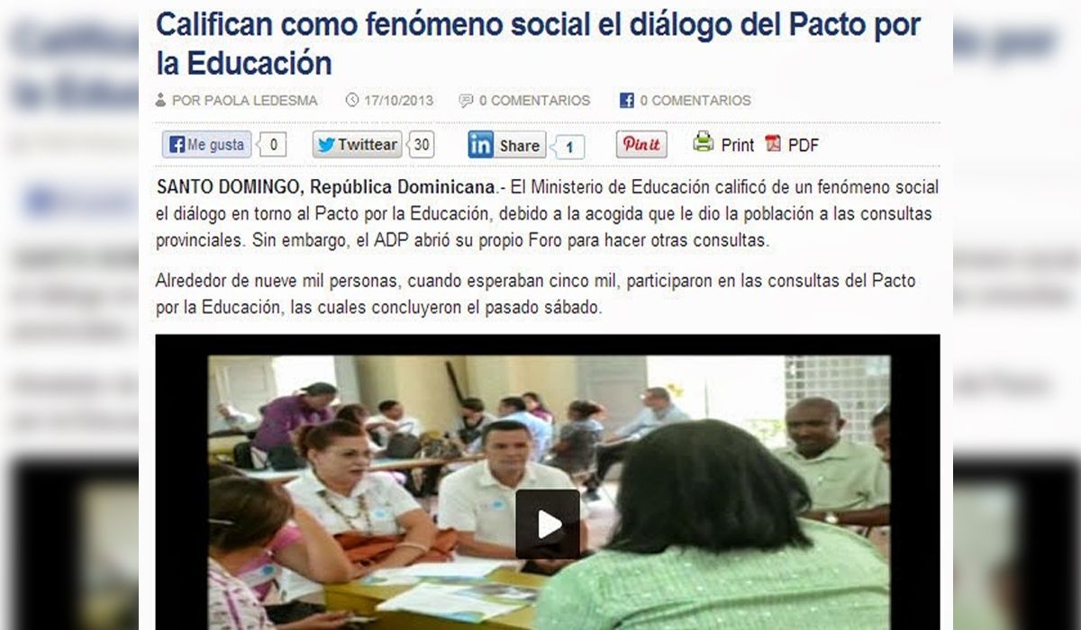 VIDEO: Noticias SIN - Califican como fenómeno social el diálogo del Pacto por la Educación