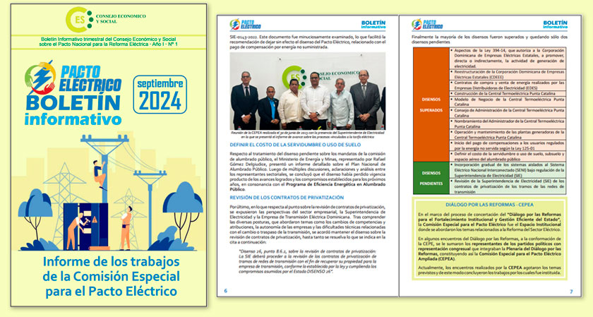 Boletín Informativo Nº1 del Pacto Eléctrico
