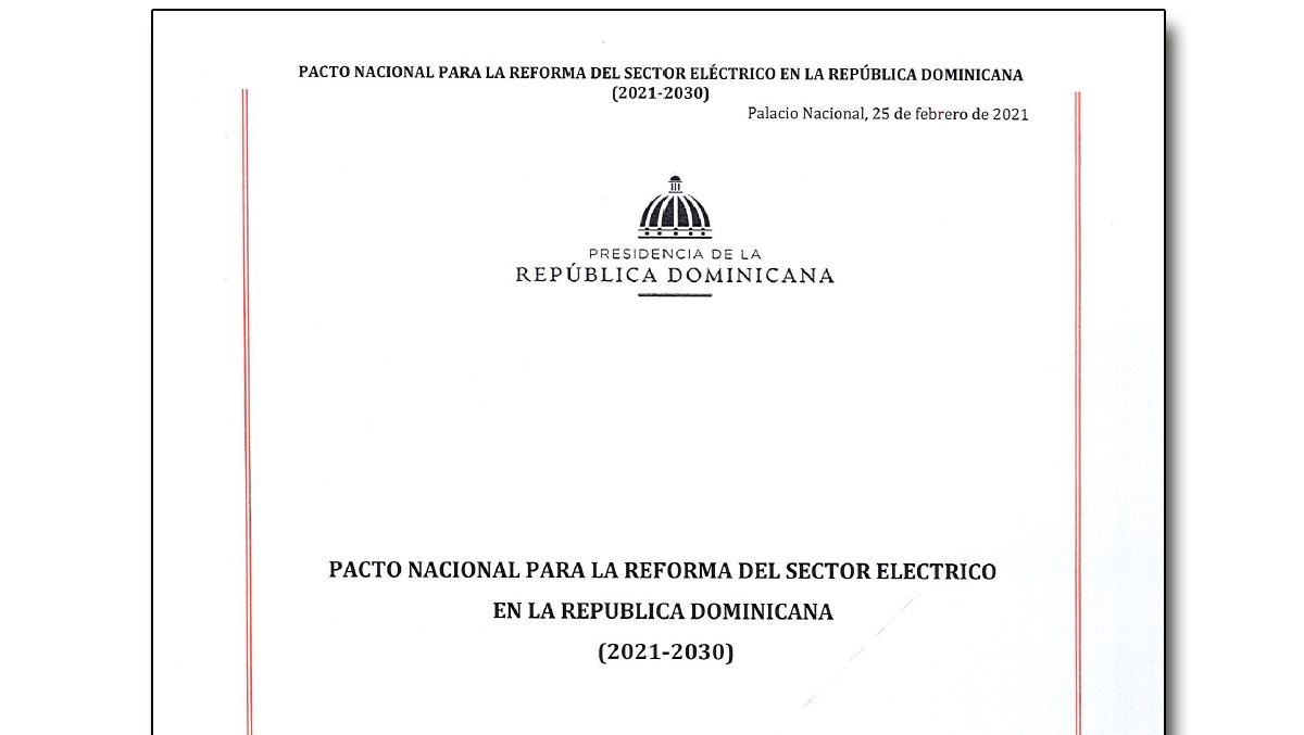 PACTO NACIONAL PARA LA REFORMA DEL SECTOR ELÉCTRICO 2021-2030