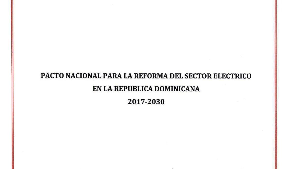 PACTO NACIONAL PARA LA REFORMA DEL SECTOR ELECTRICO