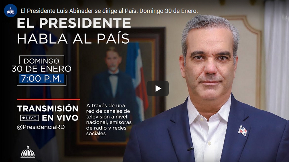 VIDEO: Discurso del presidente Luis Abinader sobre el fideicomiso Punta Catalina