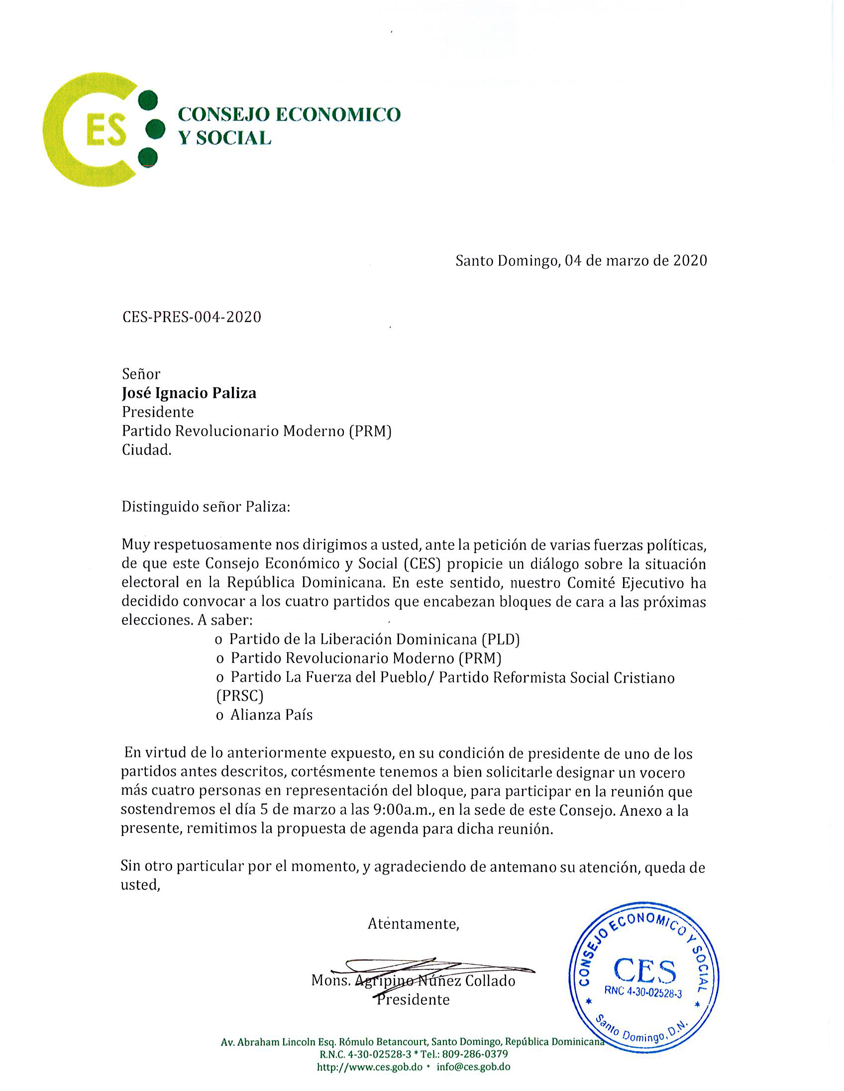 CES CARTA PRM 04 03 2020