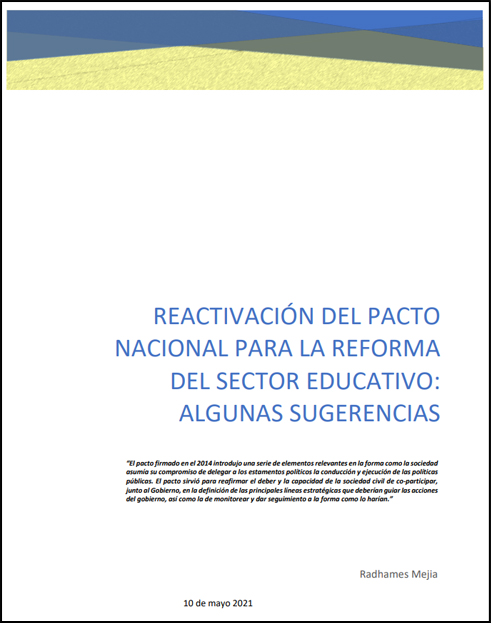 209 Documento Radhames Mejia Reactivacion Pacto Educativo